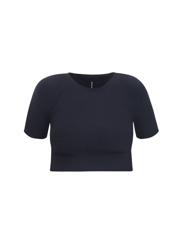 Seamless Fitted Sports T-Shirt Black Polyamide; Elastane T-shirts