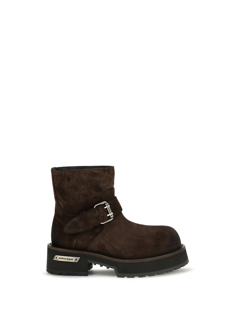 Venom Mini Waxed Suede Calf Leather Ankle Boots L Espresso/ag Silver