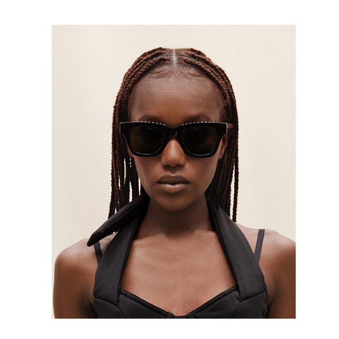 Les Lunettes Nocio Black Nero Celluloid Occhiali Sole