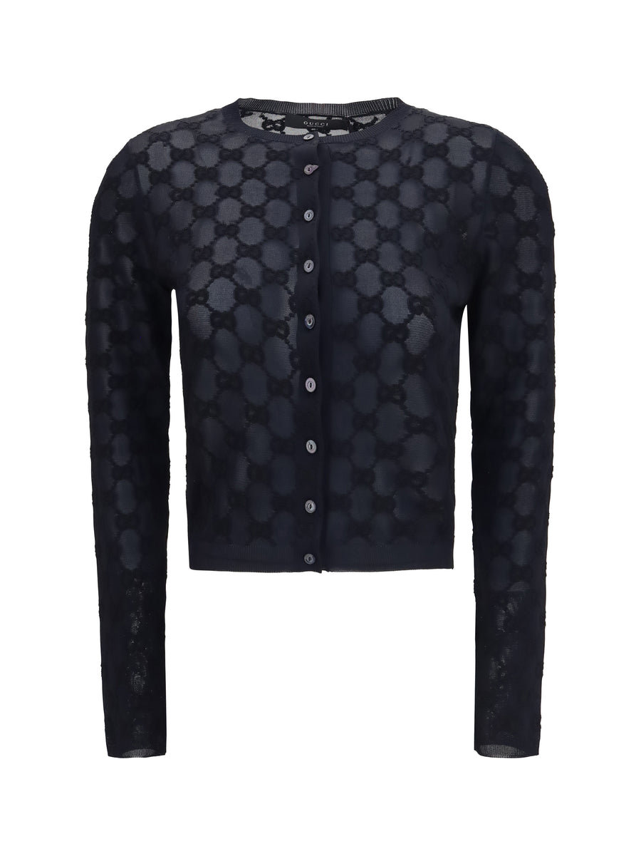 Gucci 71% Viscose cardigan in black