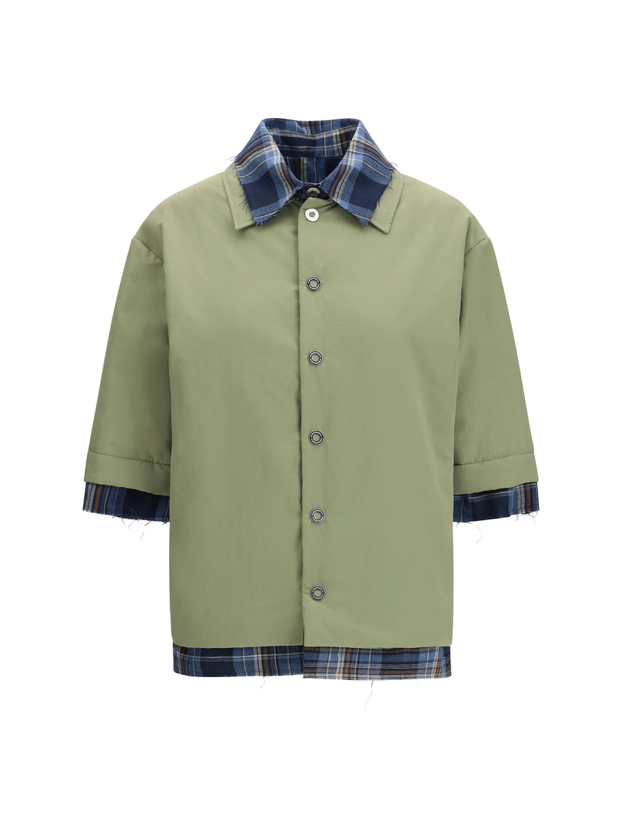Marbell Outer: 85% polyamide bowling shirt in green