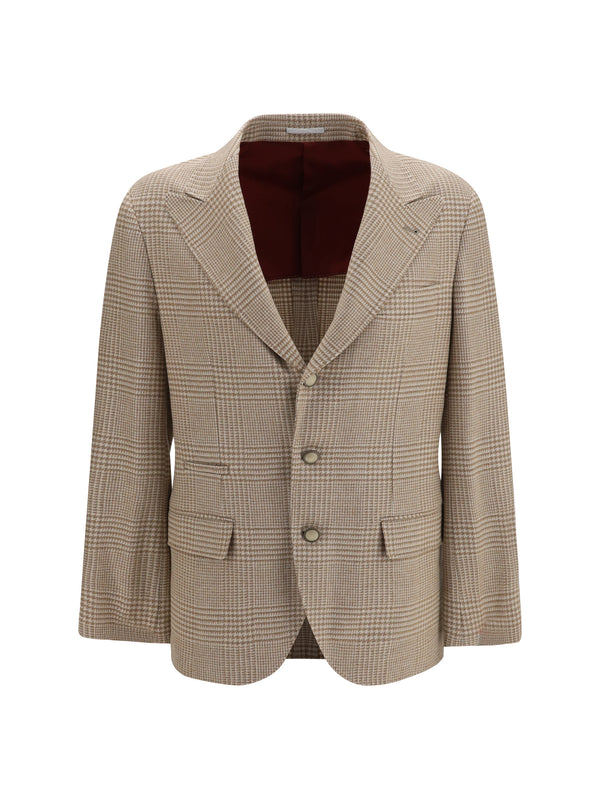 Brunello Cucinelli 100% COTTON blazer in camel