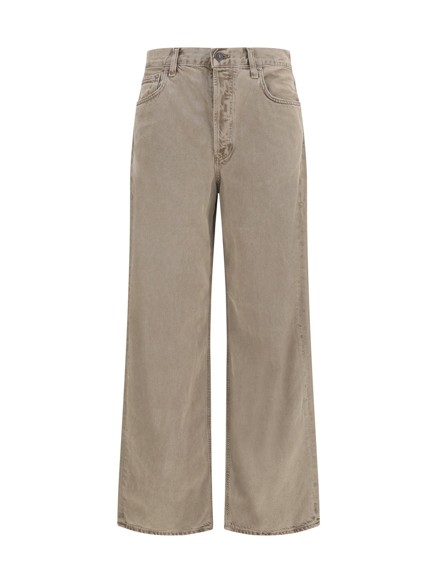 Agolde 100% cotton jeans in beige
