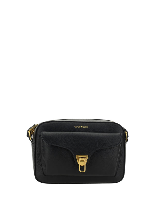 Coccinelle 100% Calf Leather Bos Taurus shoulder bag in black