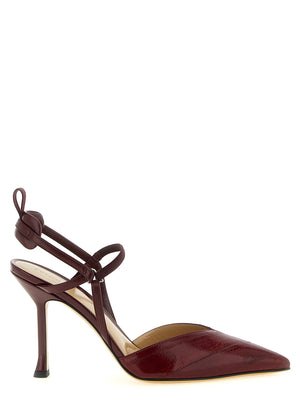 Fendi Very Colibri Slingback Heel — Burgundy