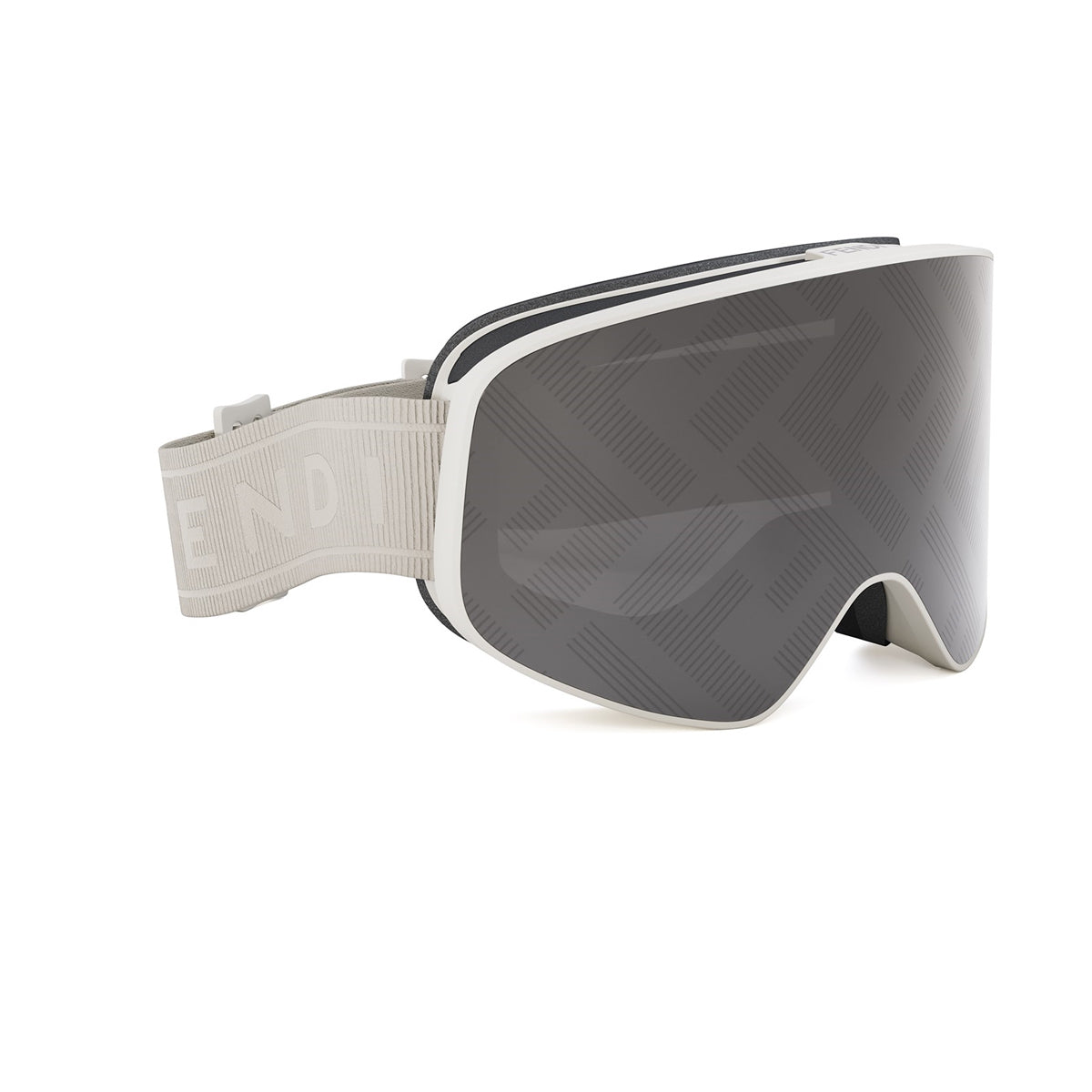 Fendi FE40152U Ski Mask 20C Grigio-Bianco Injected Occhiali Da Sole