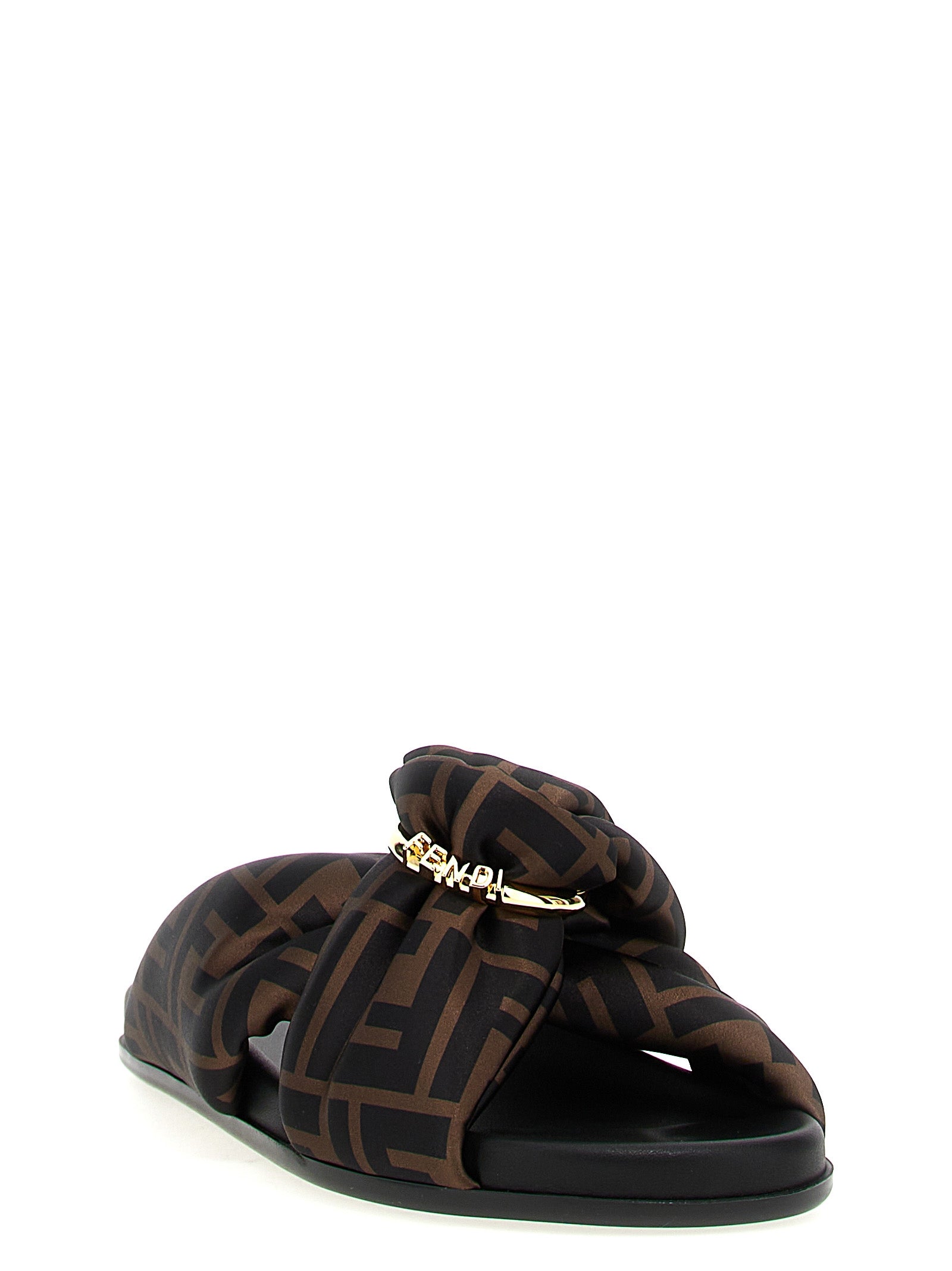 Fendi Feel slides Brown Polyester Sandal
