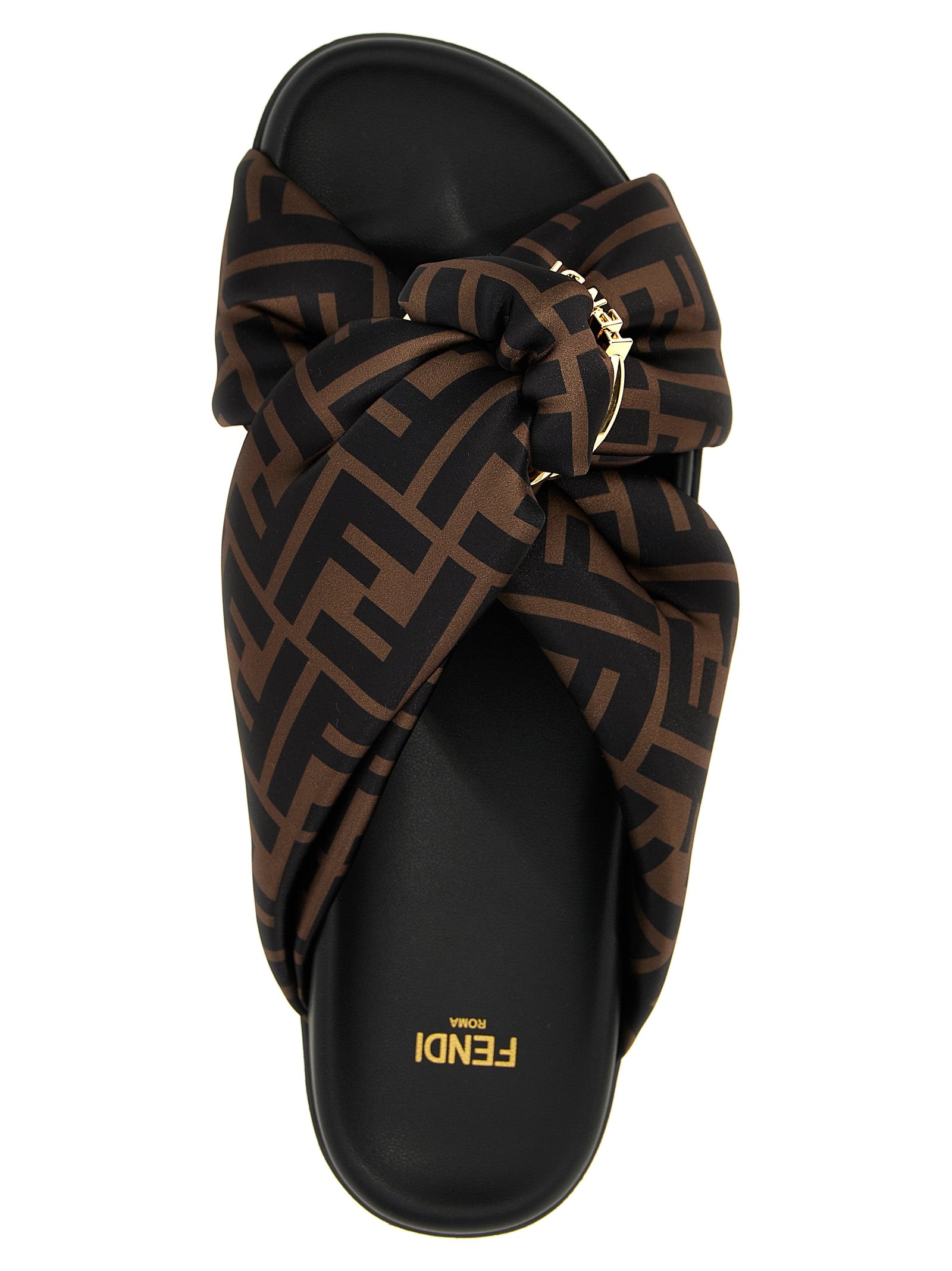 Fendi Feel slides Brown Polyester Sandal