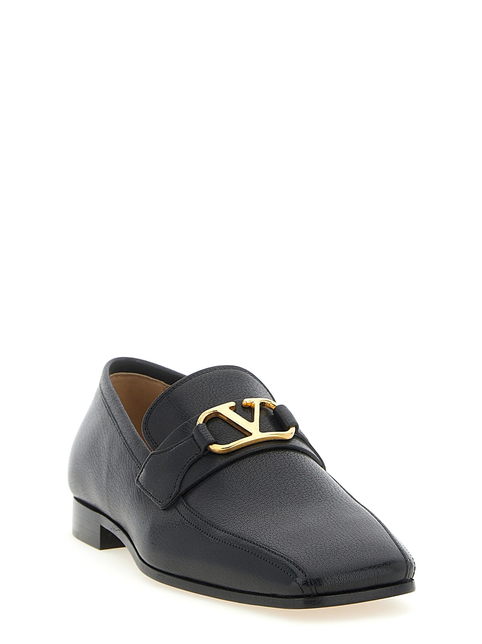 Valentino Garavani Vlogo Signature loafers Black Cotton