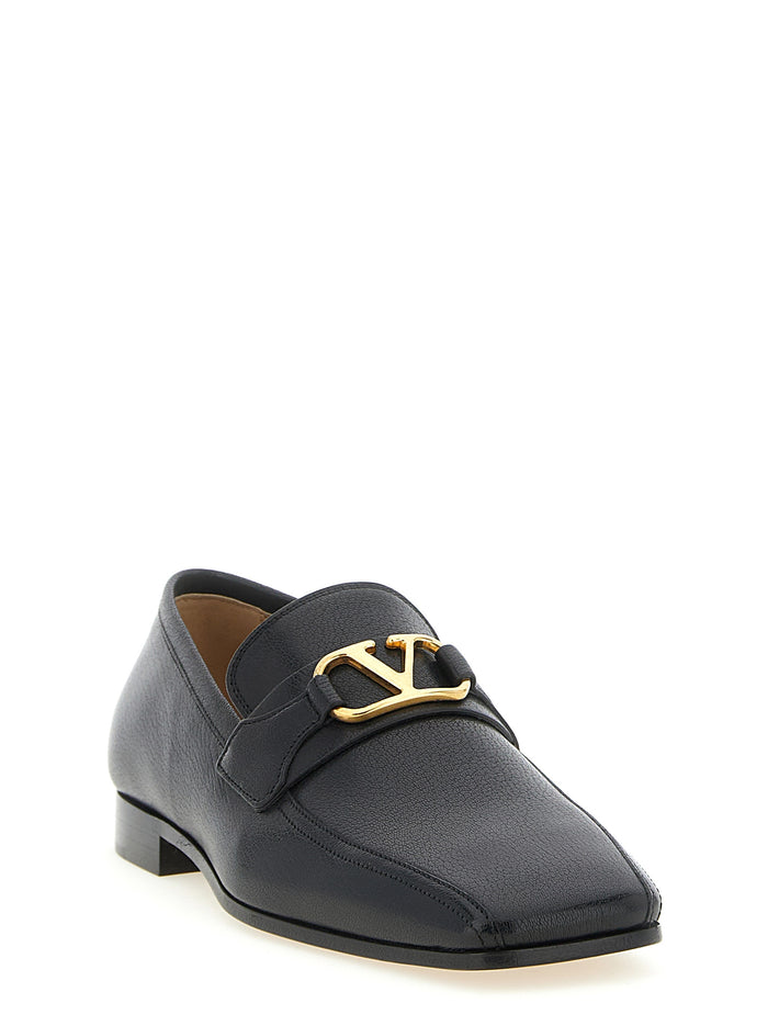 Valentino Garavani Vlogo Signature loafers Black Cotton