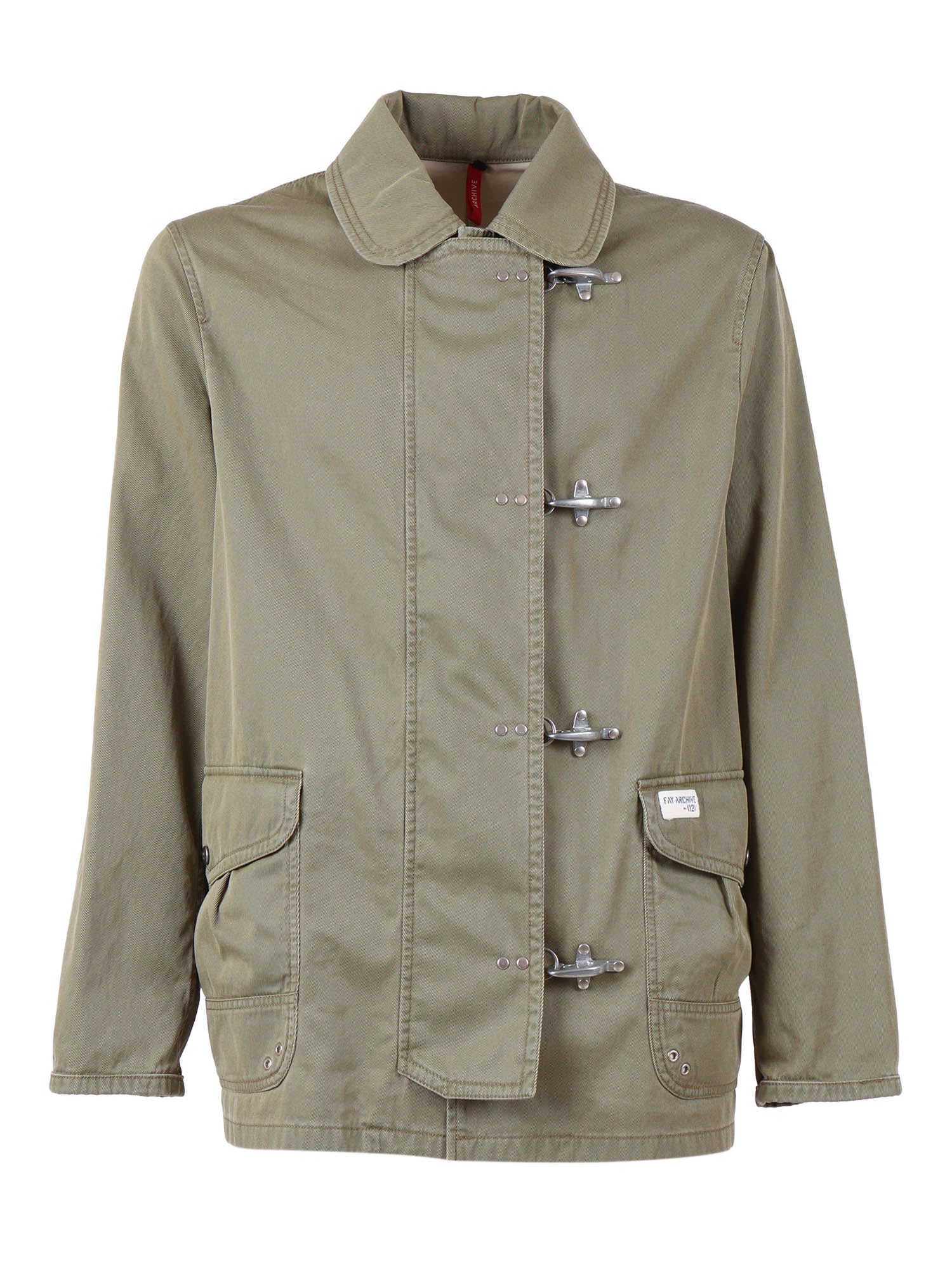 4 GANCI ARCHIVE CABAN COAT Green Cotton Jacket