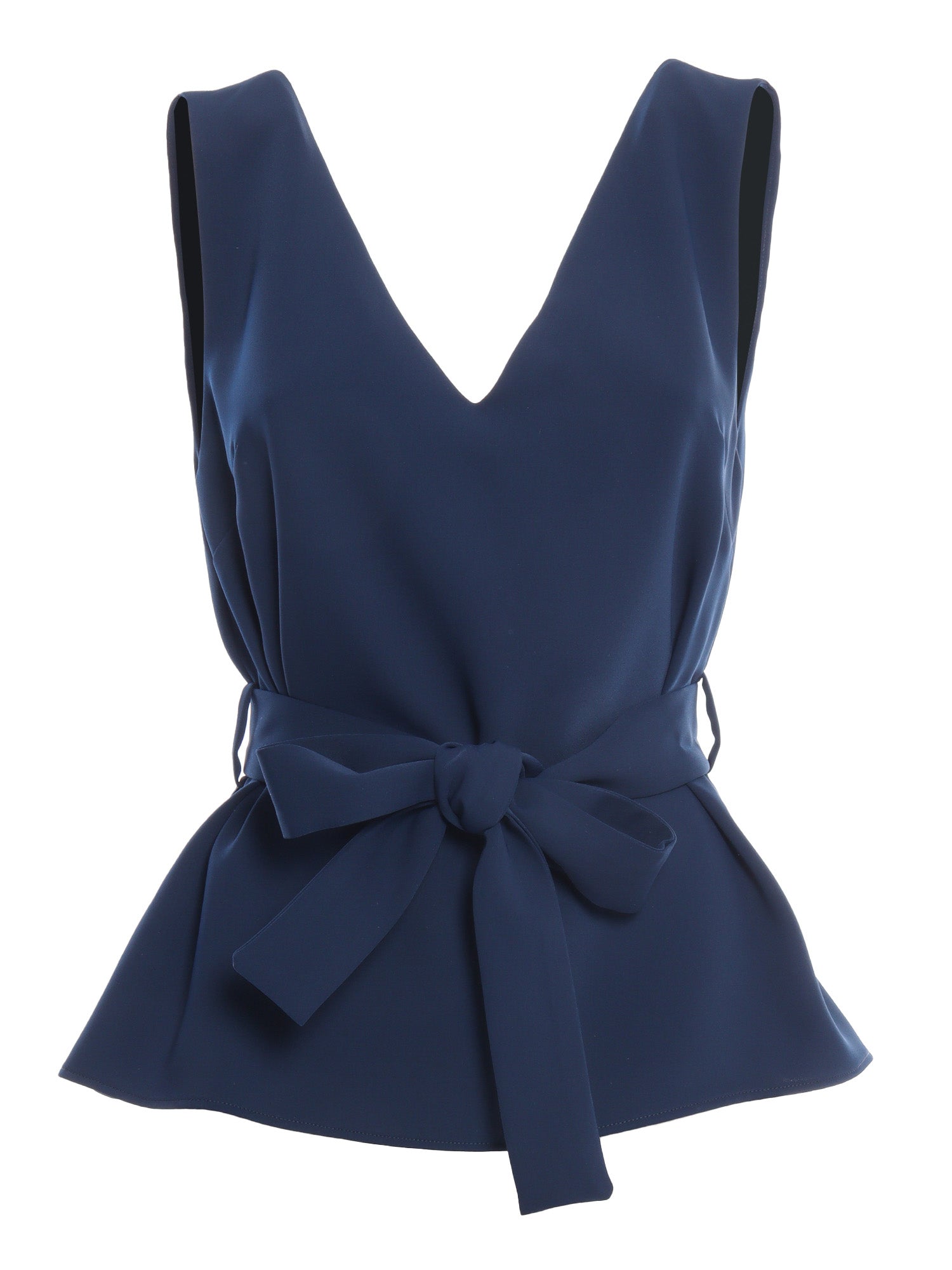 V-neck blouse Blue Polyester