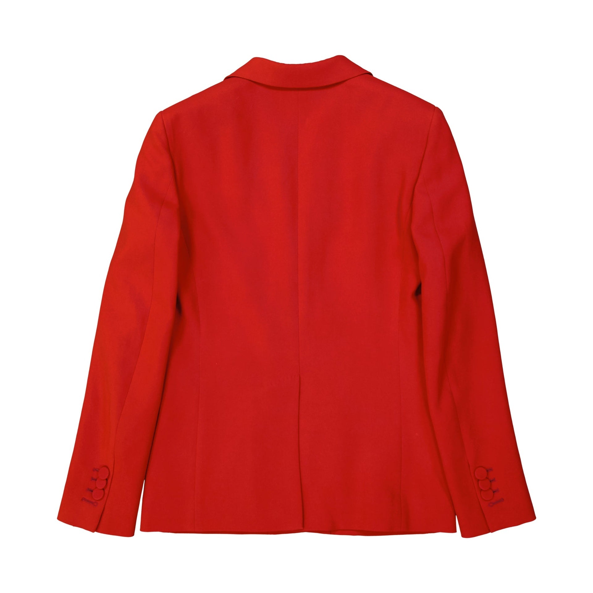 Double-Breasted Jacket Red Viscose Elastane