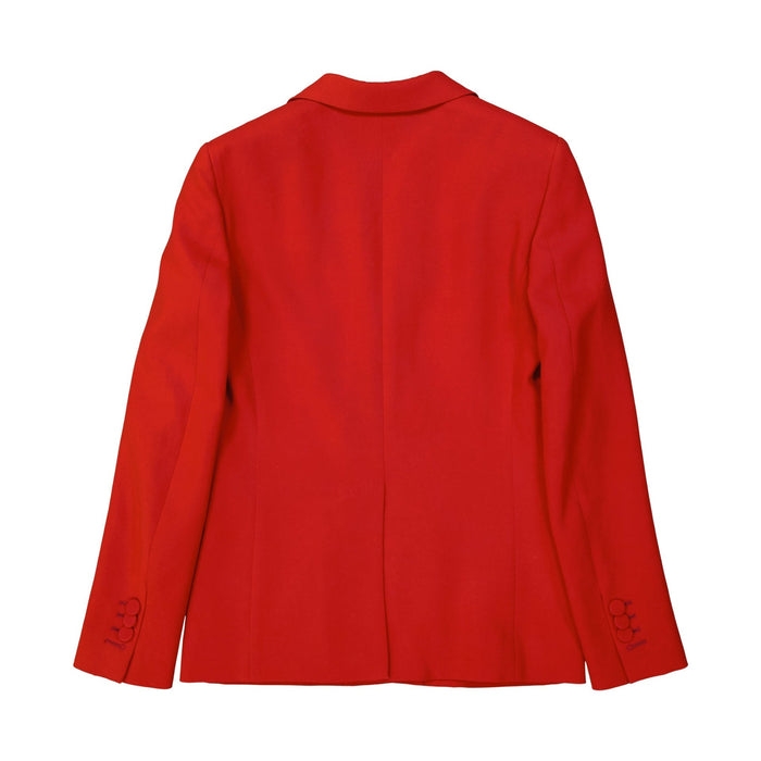Double-Breasted Jacket Red Viscose Elastane