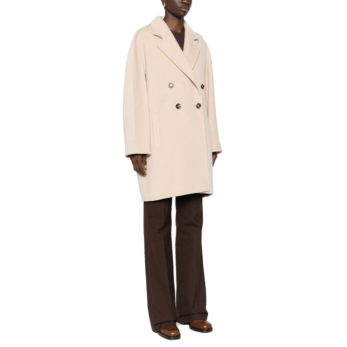 Pila Wool And Cashmere Coat Beige