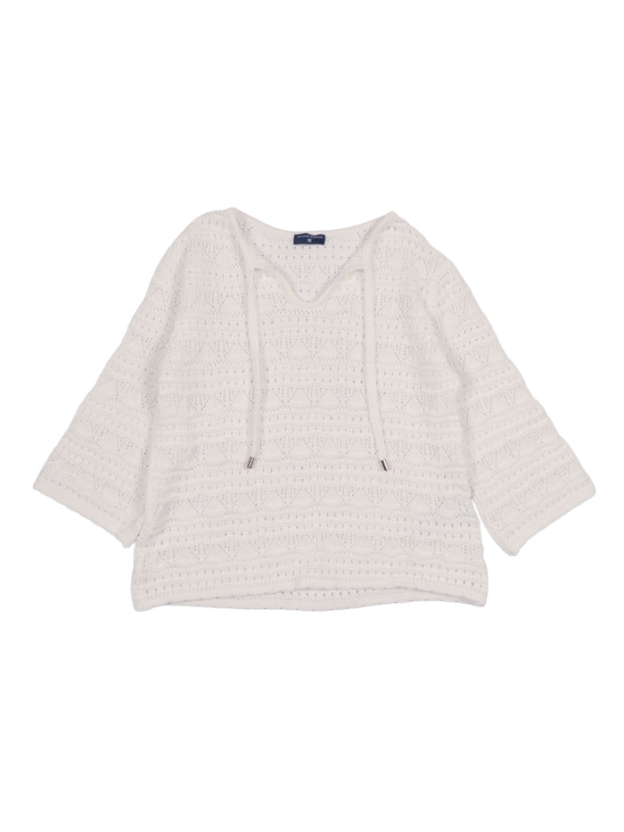 Cotton Crochet Top Panna