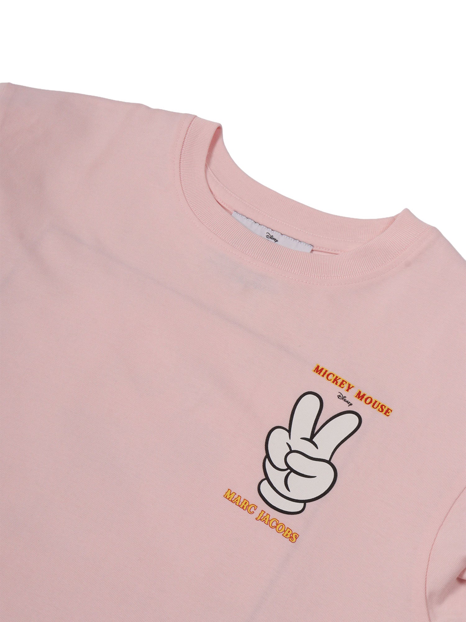 T-Shirt Pink Cotton Fabric 2 Short Sleeves