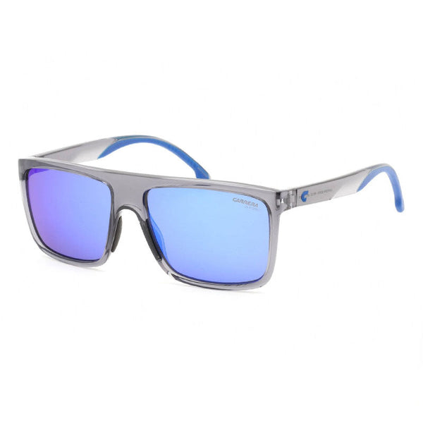 Carrera Sunglasses Rectangle Full Rim, Grey Frame And With Blue Mirror Lens Carrera8055-S0kb7z0