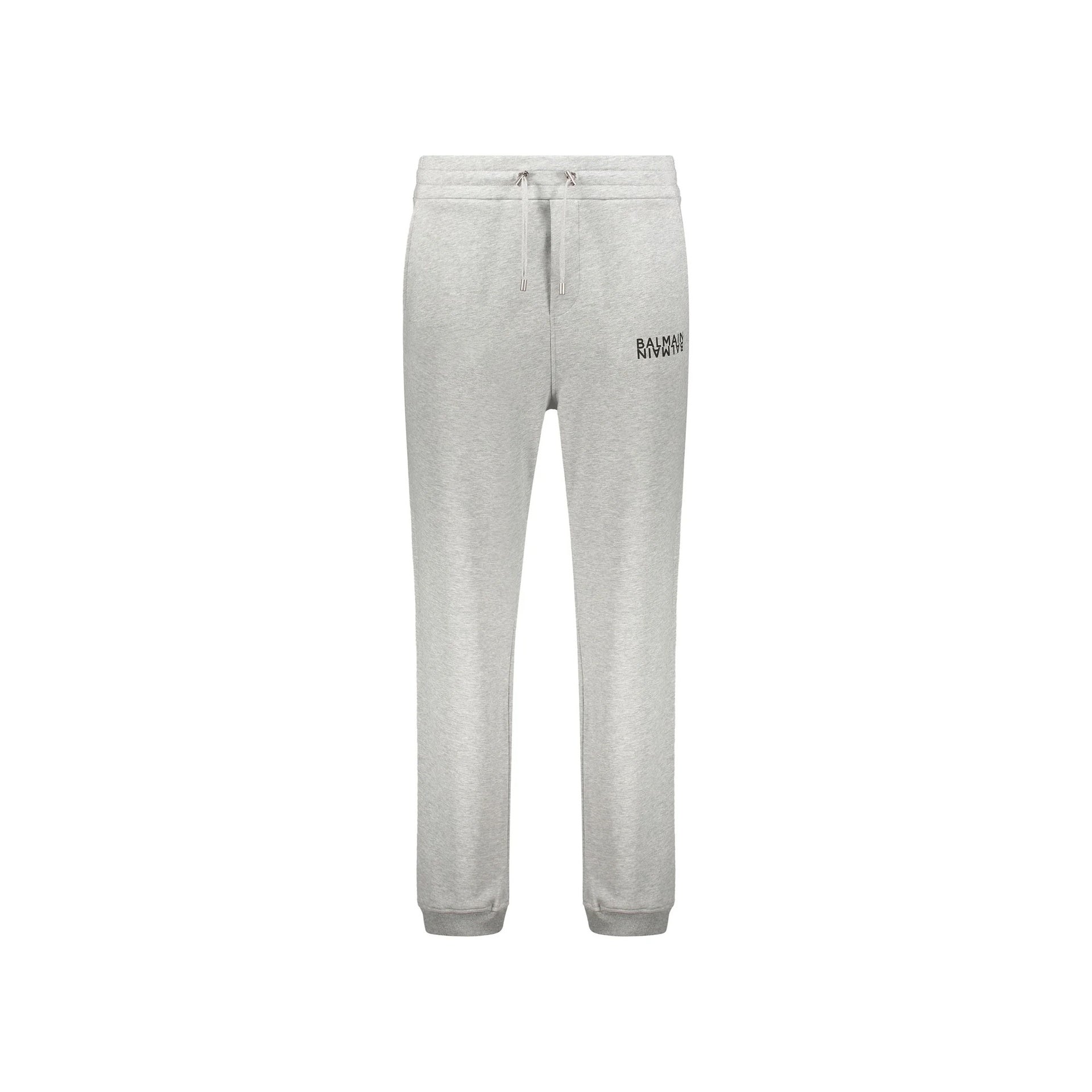 Logo Jogging Pants Gray Cotton