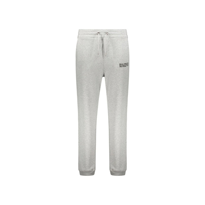 Logo Jogging Pants Gray Cotton