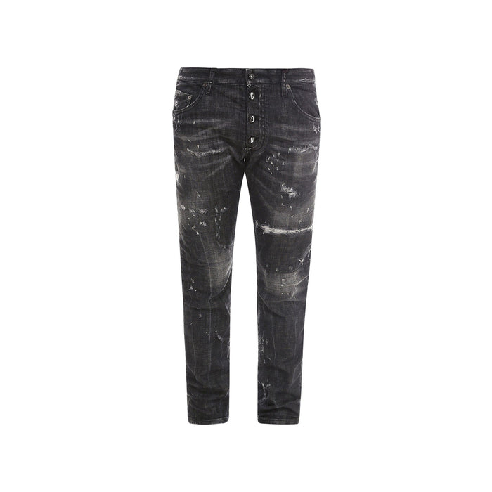 Skater Denim Jeans Black Cotton Elastane