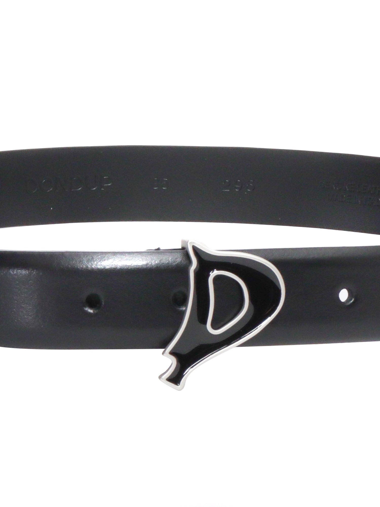 Black leather belt Calf