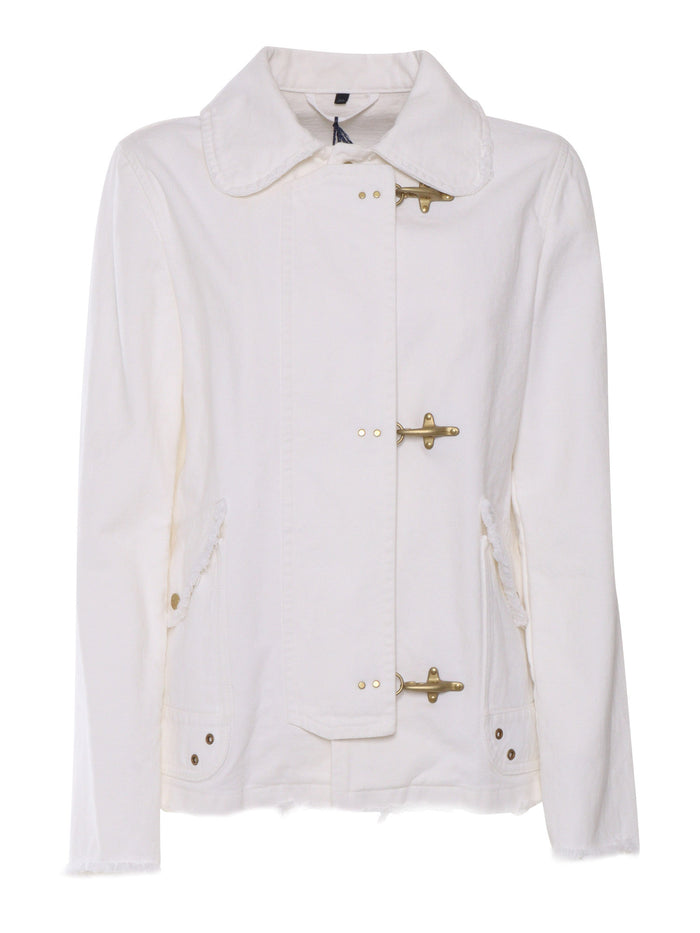 MINI3GANCI COAT White Cotton Heavy Jacket