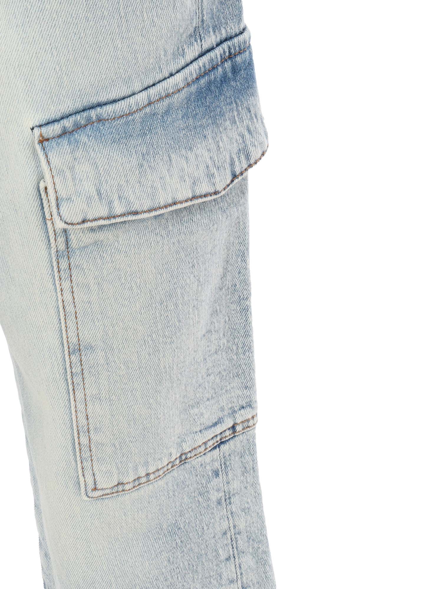 Denim cargo Blue Cotton Elastane Jean