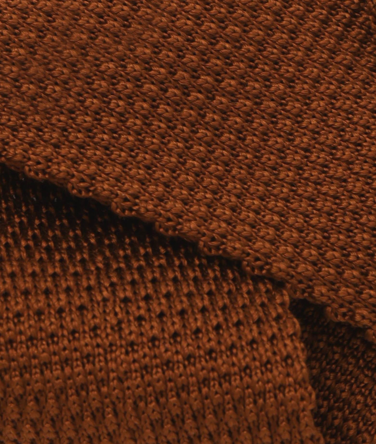 Silk Tricot Tie Darkgoldenrod Knitted
