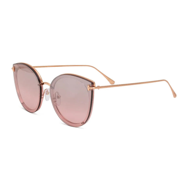 Tom Ford Sunglasses Cat Eye Full Rim, Gold Frame And Purple Pink Gradient Lens Ft0720-K33g