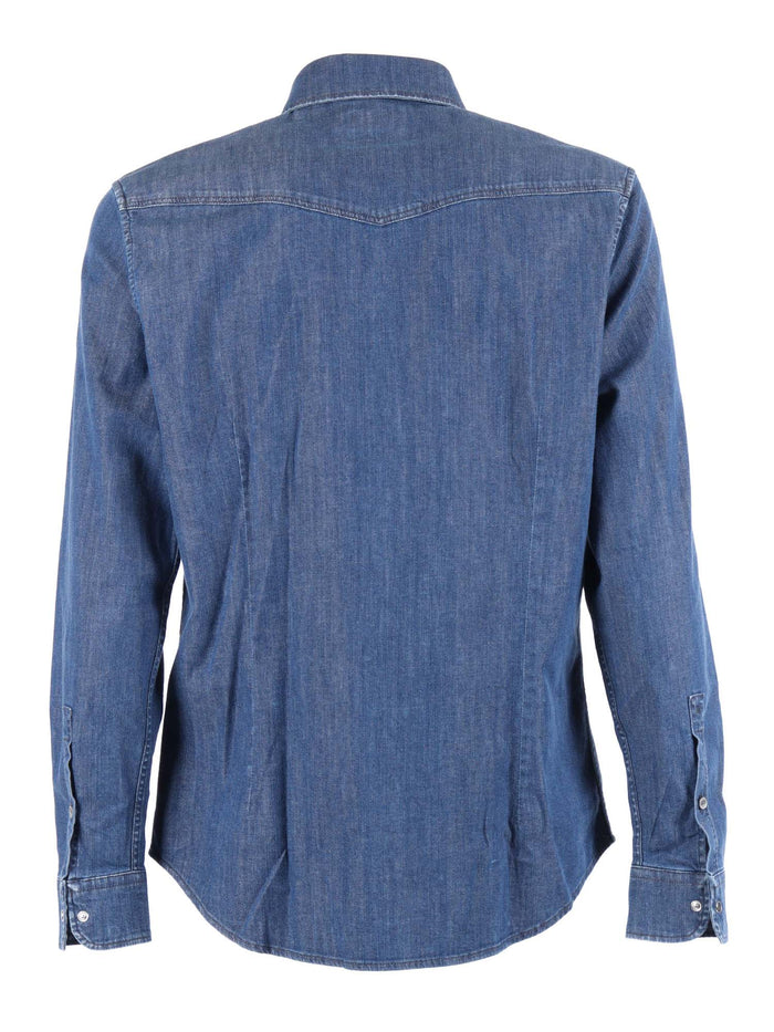 Shirt Blue Cotton Elastane
