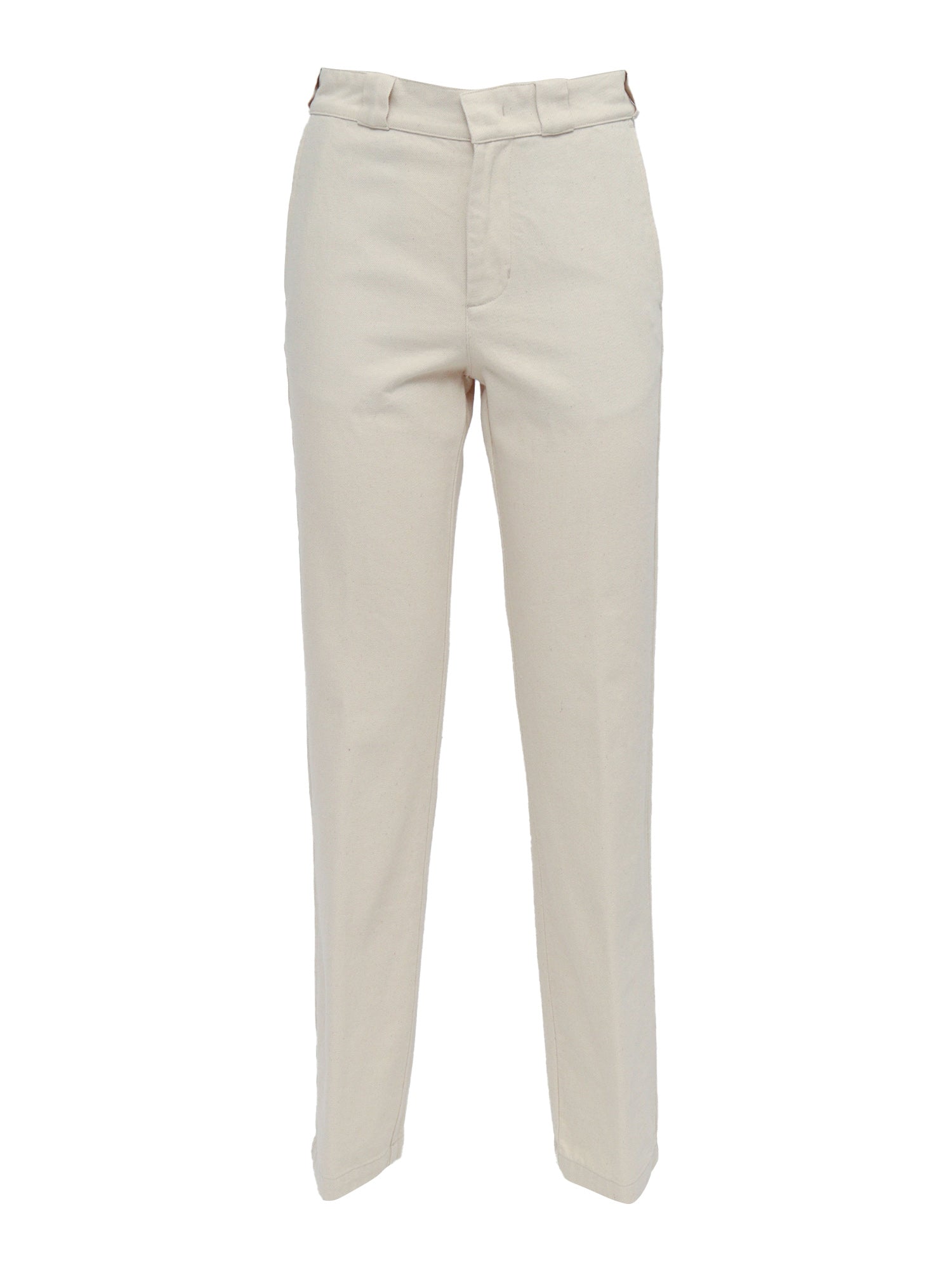 Woman Pants Beige Cotton
