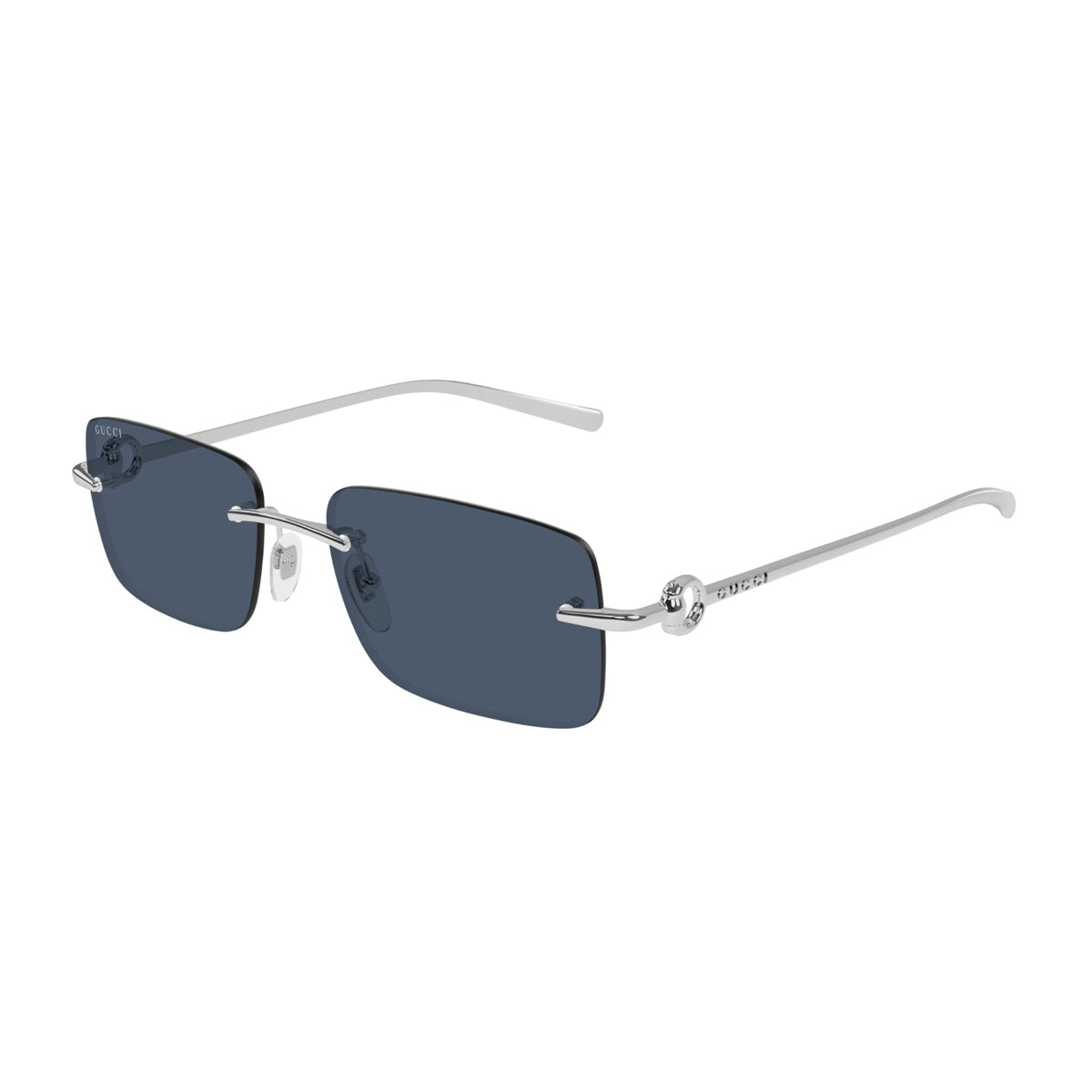 Gucci GG1703S Linea Horsebit 003 Silver Blu Argento Metal Occhiali Da Sole