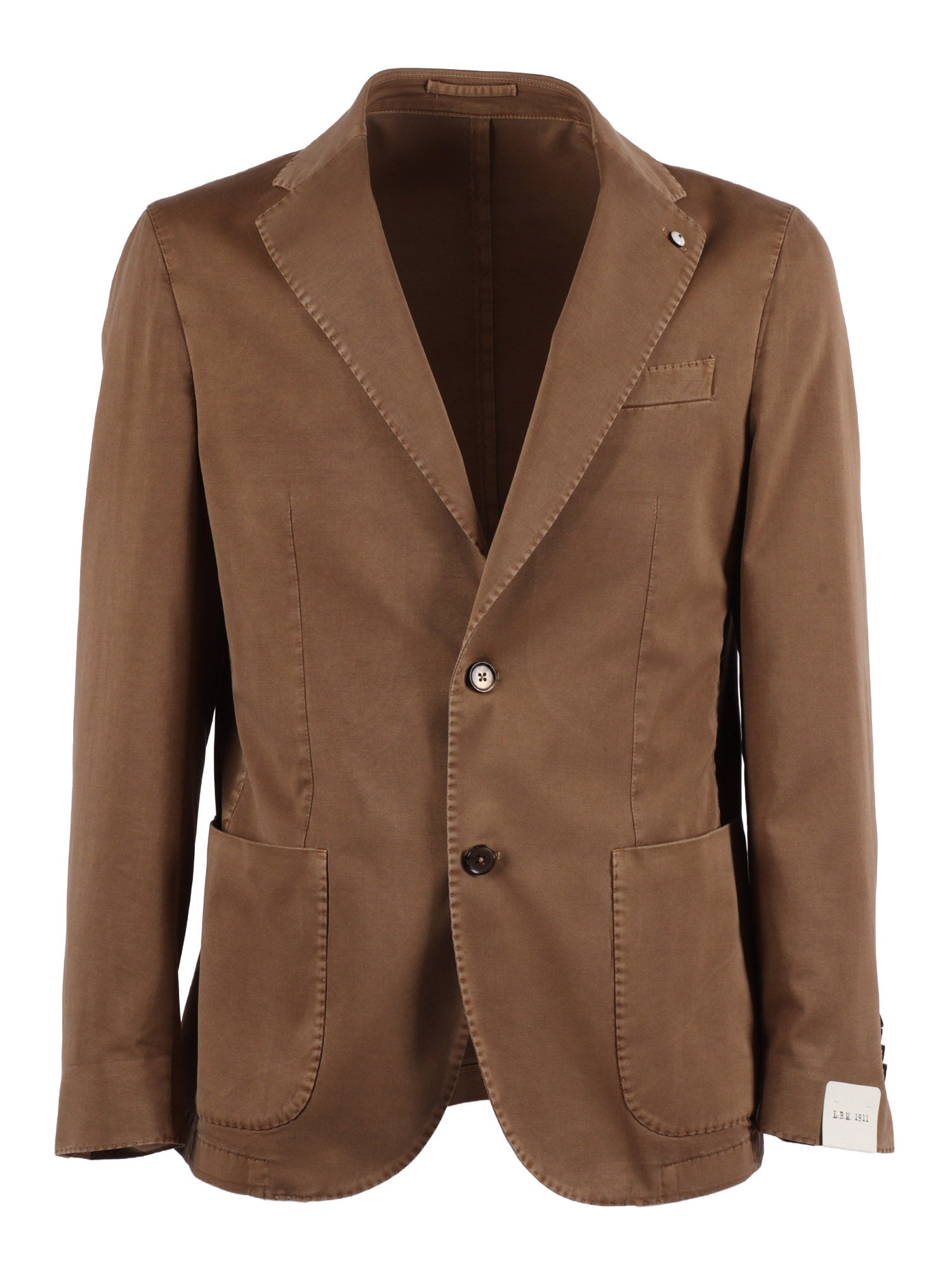 Jacket Brown Cotton Silk Elastane