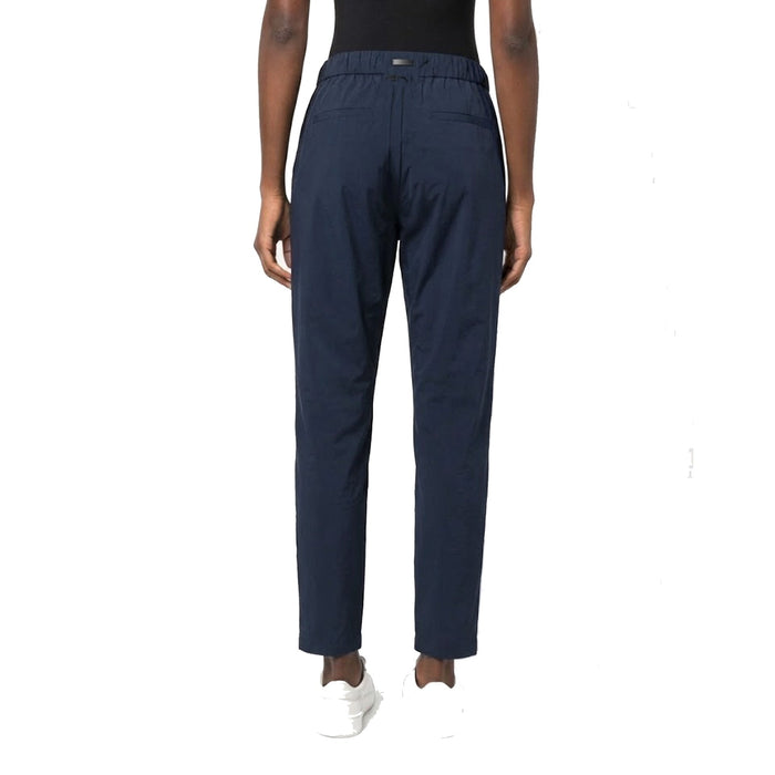 Herno Tapered Trousers Blue Elastane Polyamide