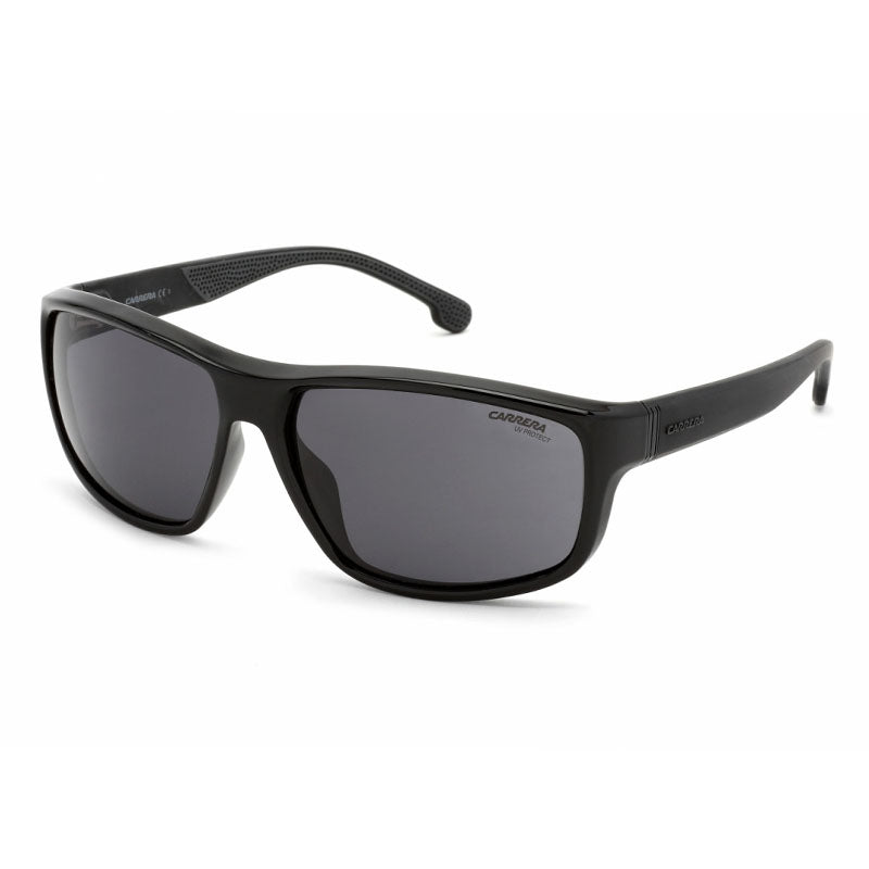 Carrera Sunglasses Rectangle Full Rim, Black Frame And Grey Blue Lens Carrera8038-S0807ir