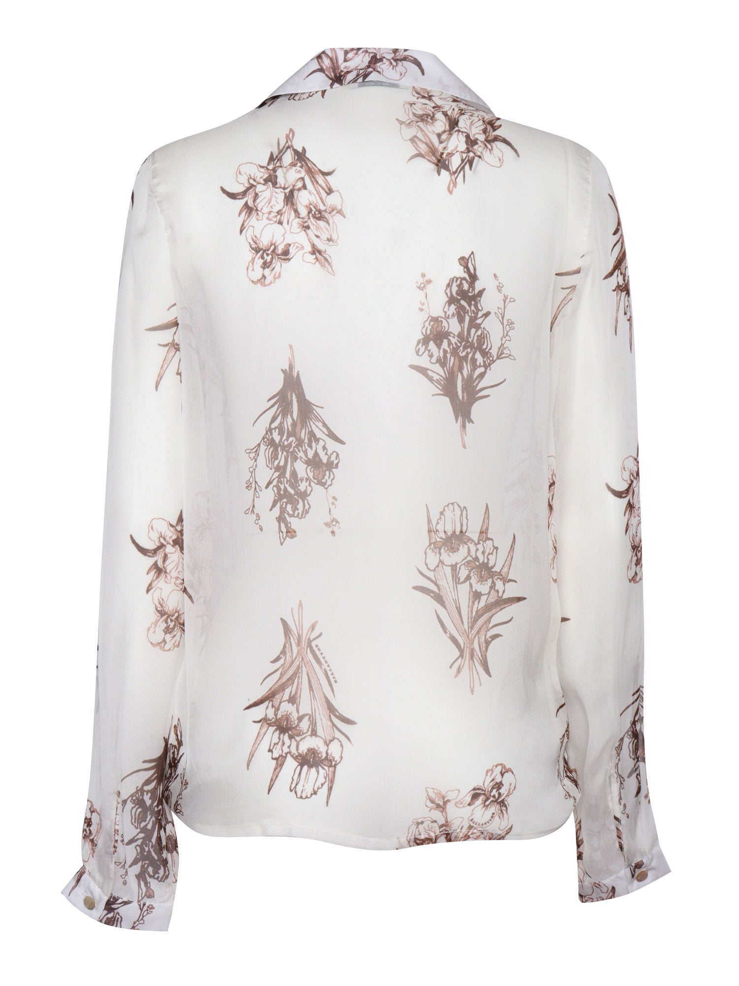 Printed silk shirt White