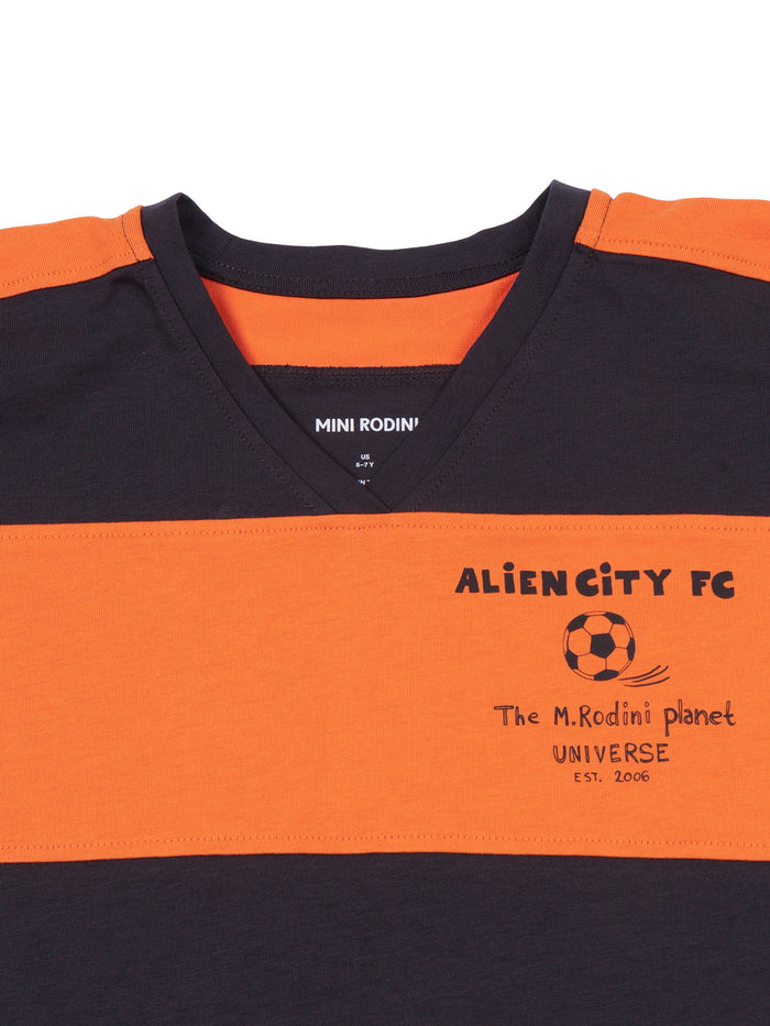 Alien City Fc Sp Ss Tee Loose Fit Black Organic Cotton Short Sleeves T-shirt