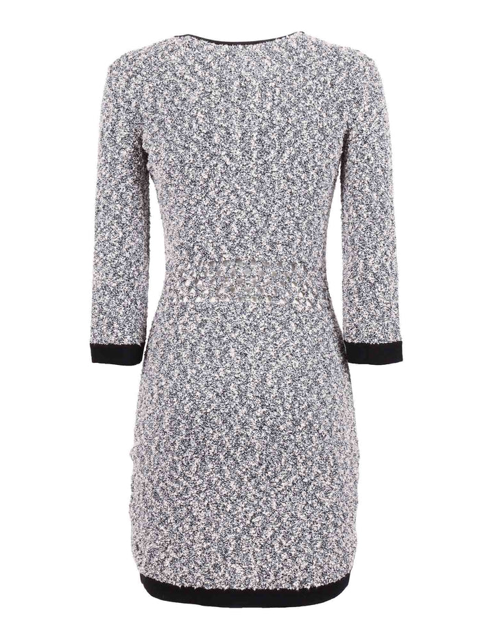 Womans Knitted Dress Black Midi