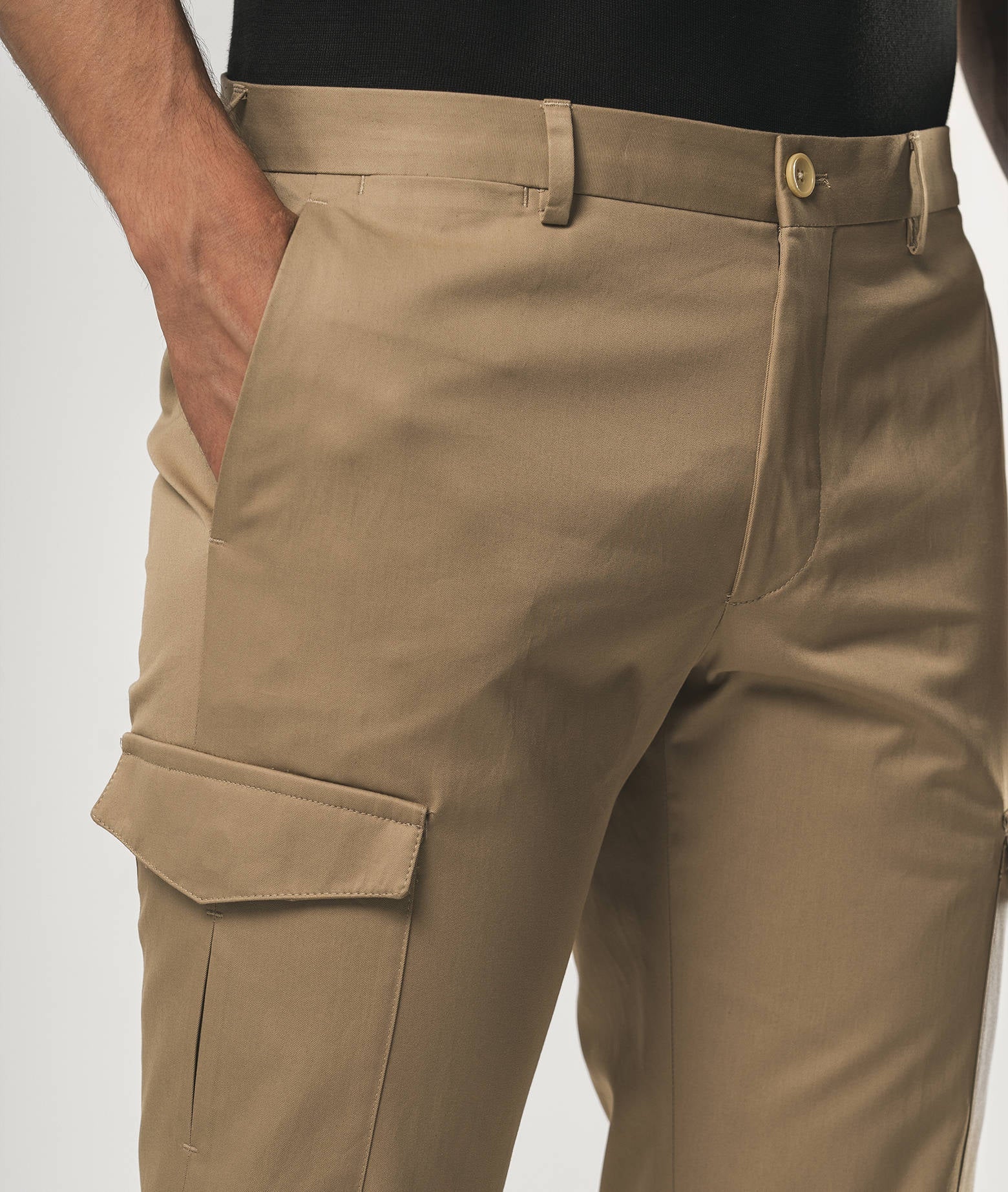 Cotton Cargo Austin Blue Trousers No Pinces