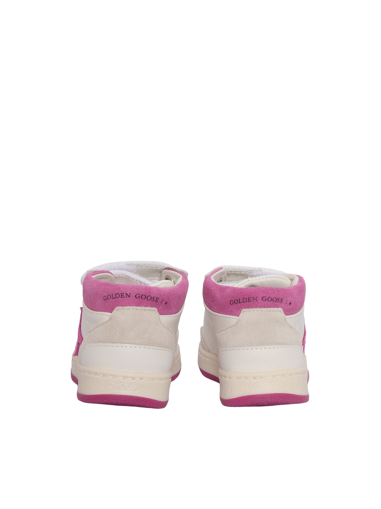 SNEAKERS JUNE BASKET NAPPA UPPER SUEDE TOE STAR HEEL AND SPUR WHITE-PINK-GRAY Kid