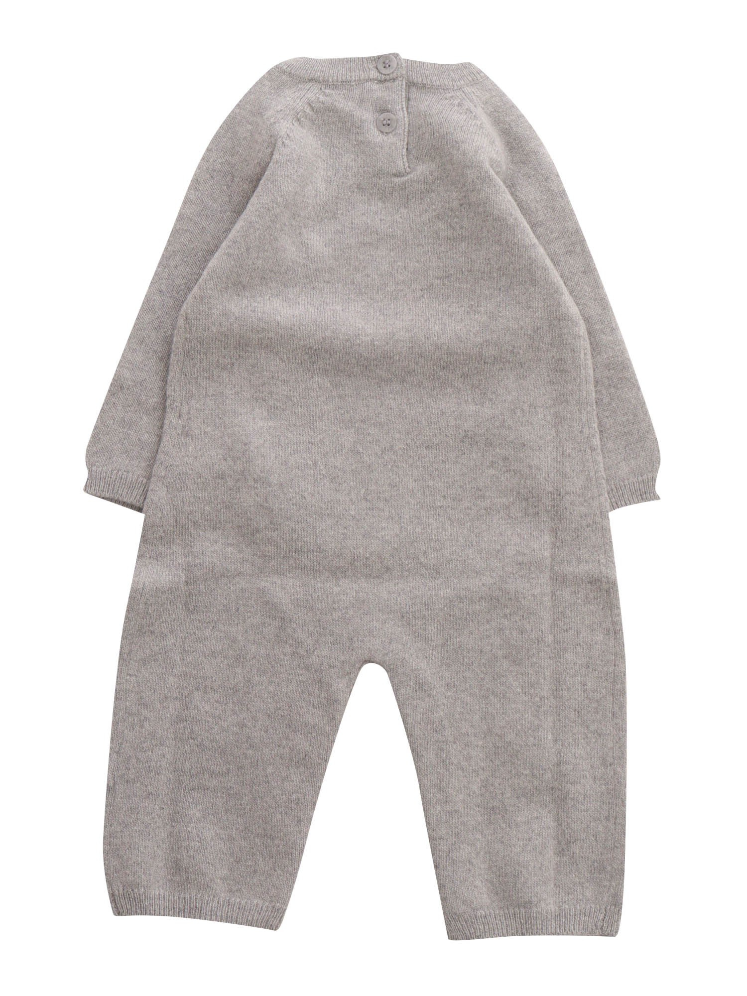 Onesie Grey Virgin Wool Romper