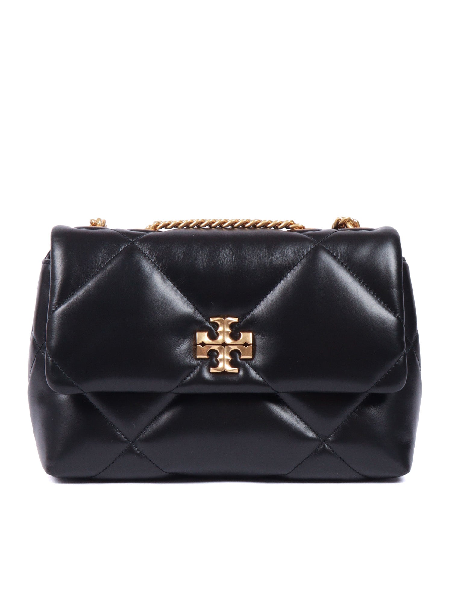 Kira Diamond Quilt Small Convertible Shoulder Bag Black Cross