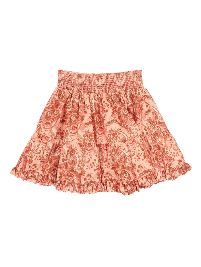 Aster Kids Bubble Hem Skirt Pink Cotton