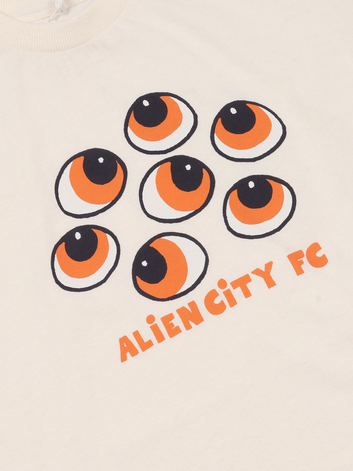 Eyes Sp Ss Tee White Organic Cotton Short Sleeves T-shirt