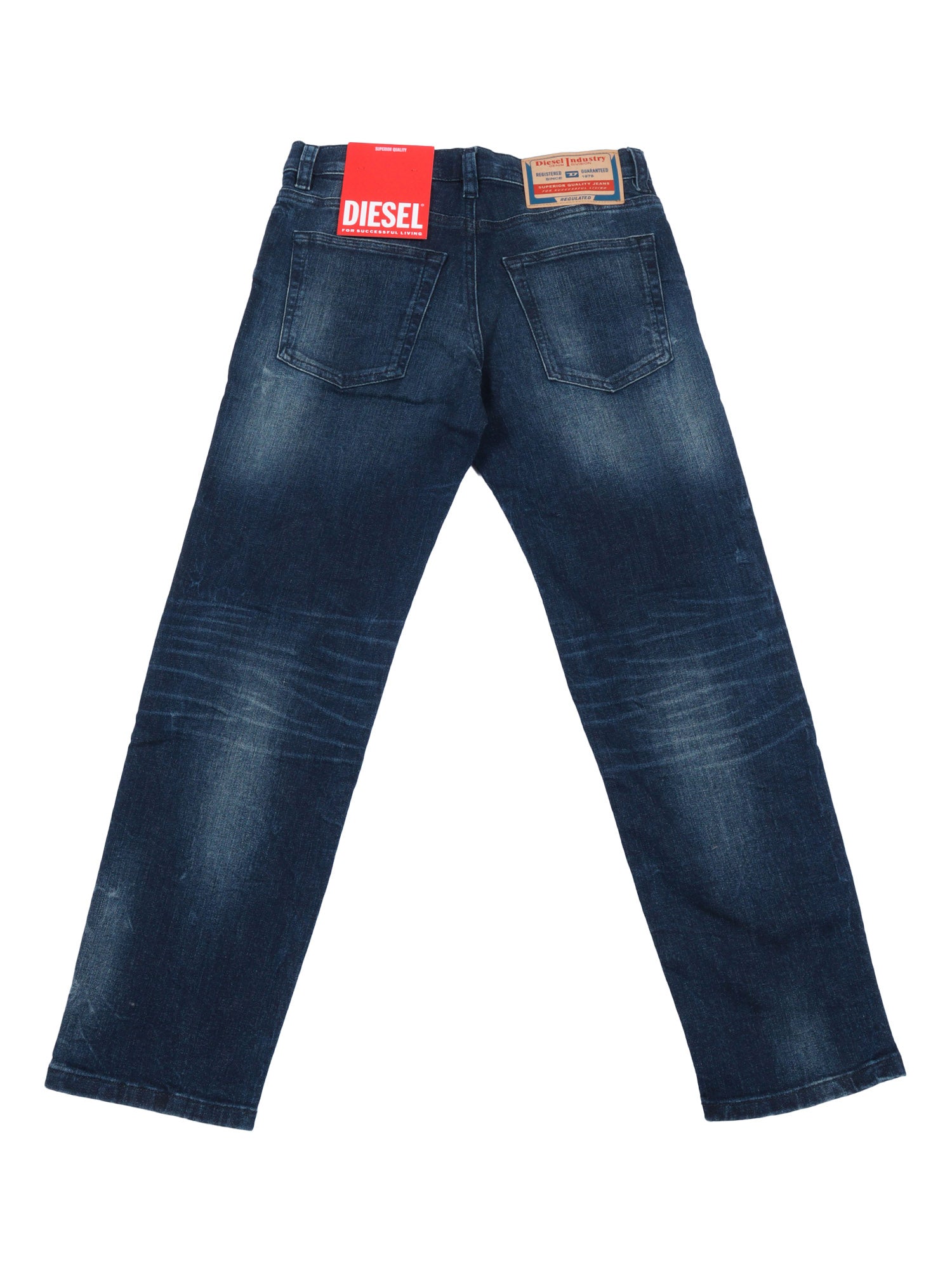 5 Pockets Blue Cotton Elastane Jean