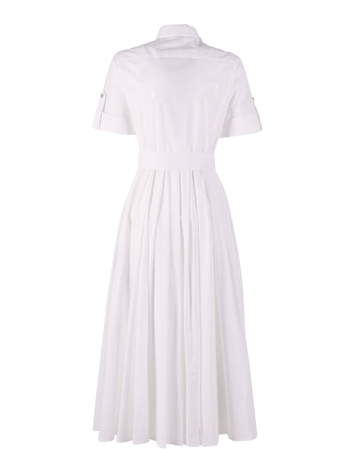 Cotton Dress White Elastane