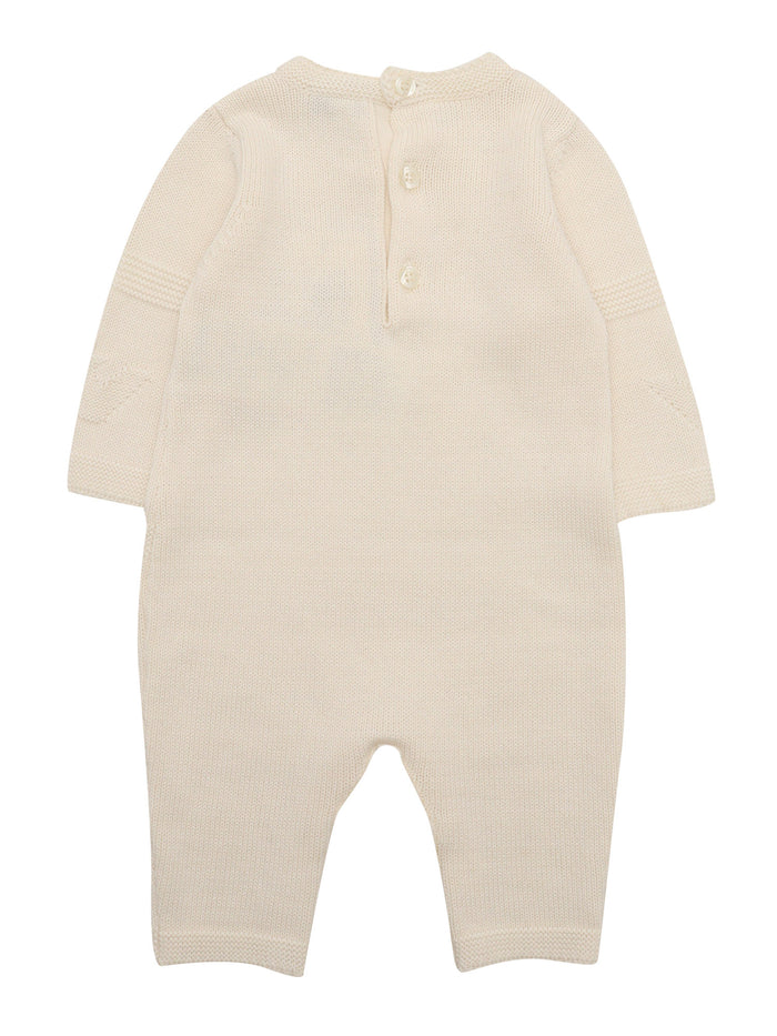 Romper Suit White Cotton Cashmere
