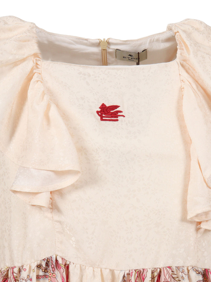 WOVEN DRESS Cream Viscose Lining Cotton
