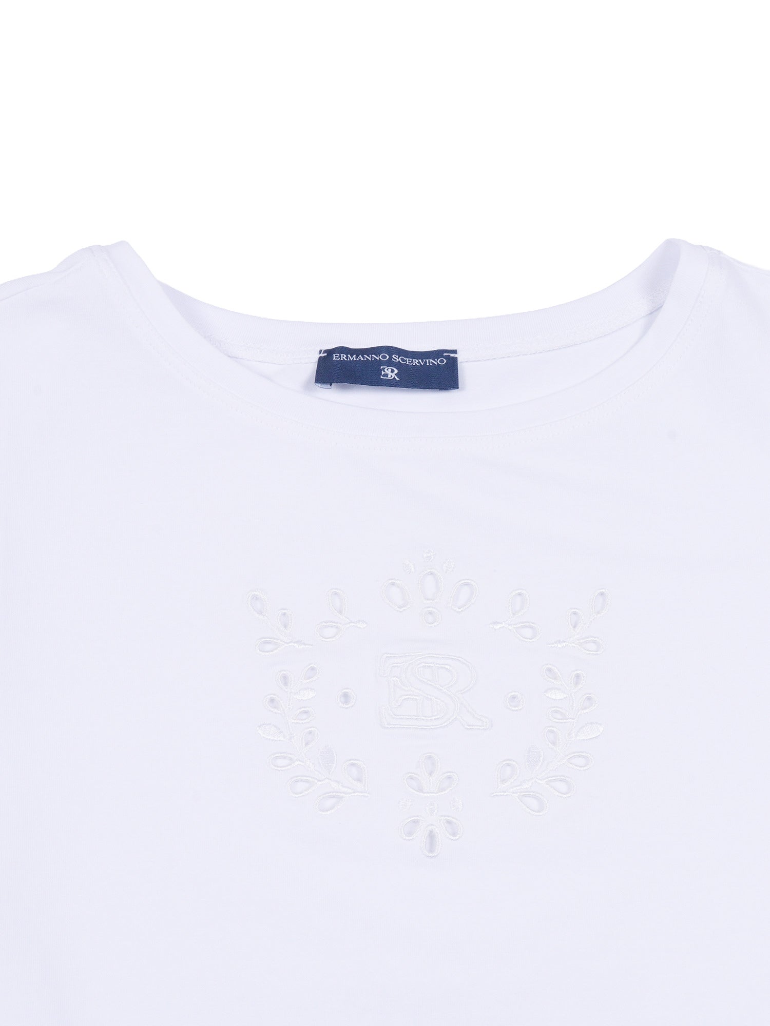 JERSEY T-SHIRT WITH KNOT White Cotton Elastane Short Sleeves